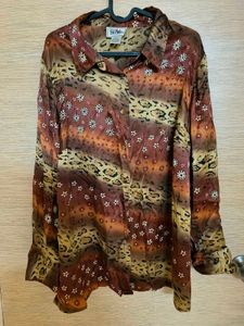 100% Silk Floral Shirt