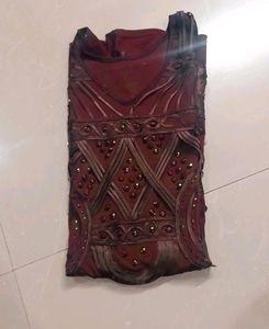 Brown colour short dress brand new