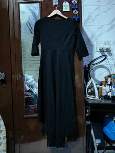 Elegant Black High-Low Dress