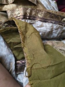 Khaki Embroidered and sequin silk net Saree