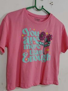 Pink "You are more than enough" T-shirt