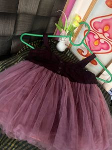 Beautiful Maroon &amp; Pink frock