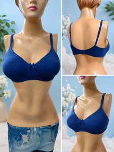 Blue Cotton Everyday Bra