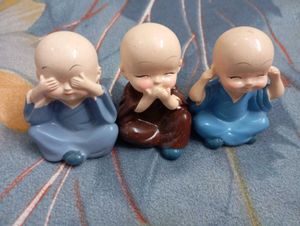 Cute Monk Figurines - Set of 3