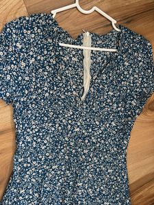 Floral Print V-Neck Dress