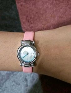 Sonata Pink Watch with Blue Dial