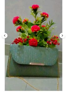 Sparkly Teal Clutch Bag+ golden bengals
