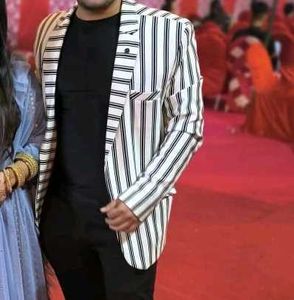 Striped Blazer - Men's Fashion