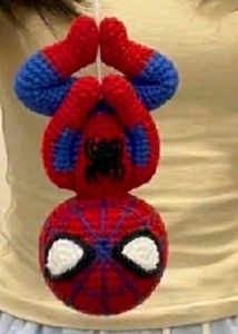 Handmade Crocheted Spider-Man &amp; Bunny Charms