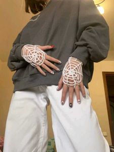 Crochet spider web gloves 🕸️