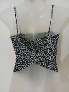Leopard Print Spaghetti Strap Top