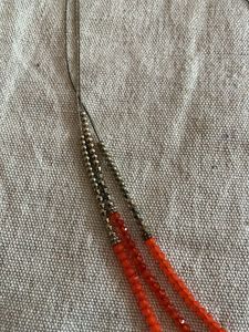 Crystal Orange Beaded Necklace