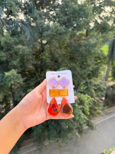 Unique Gemstone Drop Earrings
