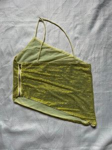 Rhinestones embellished top