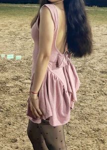 backless Pink Mini y2k dress