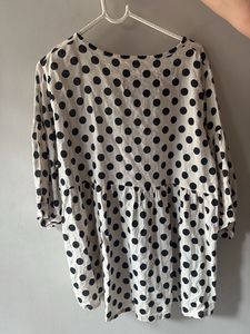 Chic Polka Dot Button-Up Top