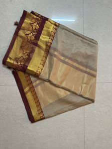 Elegant Silk Saree with Golden Border