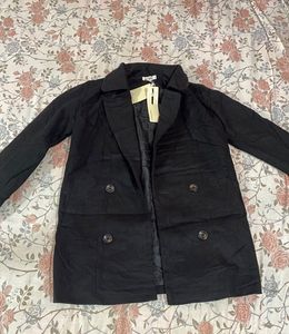 Stylish Black Double-Breasted Coat
