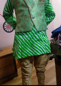 Set Of Kurta Pant N Jacket For Boys