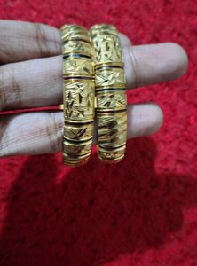 Elegant Gold Tone Bangles