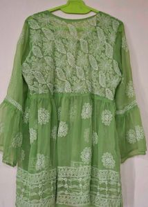 Green Embroidered Kurta