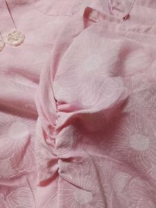 Chic Pink Floral Blouse Top