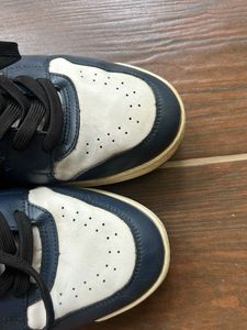 H&amp;M Faux leather Blue &amp; White Sneakers 43 size