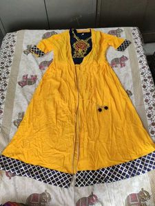 Yellow Embroidered Kurta