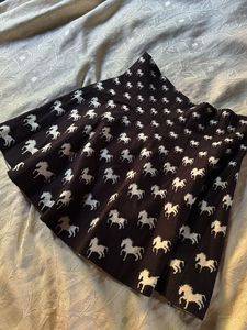 Cute Horse Print Skater Skirt