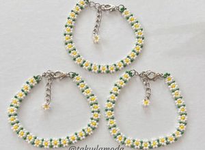 Daisy Beaded Bracelets Set Of 3