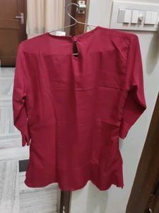 Maroon Bell Sleeve Top