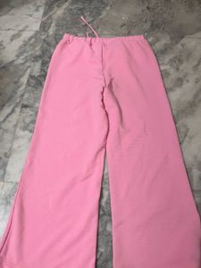 Pink Oversized Shirt &amp; Wide Leg Pants Set