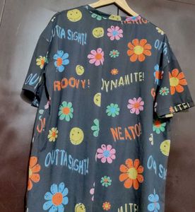 Multi Floral Print T-shirt For 42 Chest