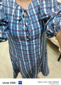 Blue Plaid Dress
