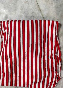 Red &amp; White Striped Jumpsuit