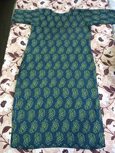 Stylish Teal Paisley Print Kurta