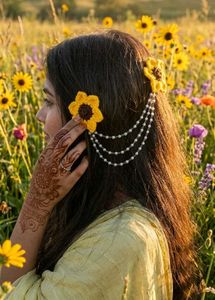 Boho Sunflower Hair Chain
