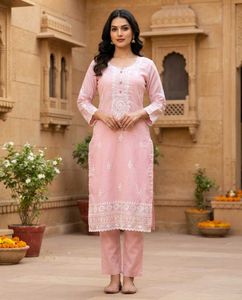 Pink Embroidered suit