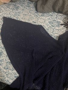 Navy Blue Knit Top