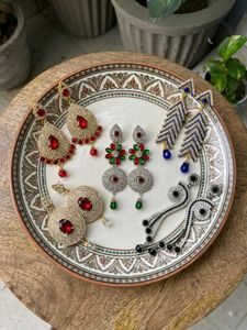 5 set Sparkling Earring & Ring Se