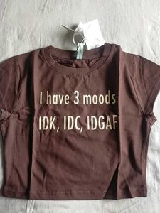 Brown "3 Moods" Graphic Tee