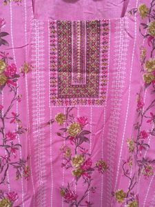 Beautiful Pink Floral Kurta with Dupatta