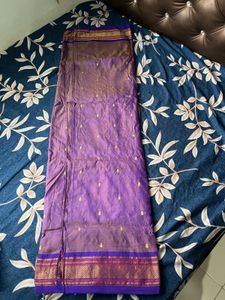 Purple Silk Paithani Saree with Blouse