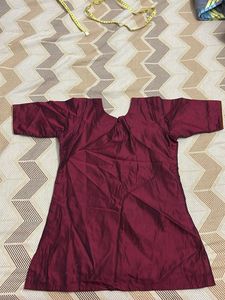 Maroon Silk Blouse or KIDS Short kurta