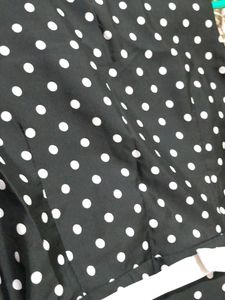 Black With White Dots One Piece Dress!!