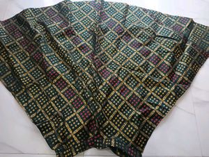 green lehanga and blouse piece