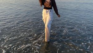Cream Cargo Pants