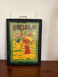 Framed Indian Folk Art Painting