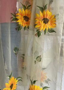Hand-Painted Sunflower Dupatta