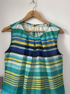 Striped blue casual dress